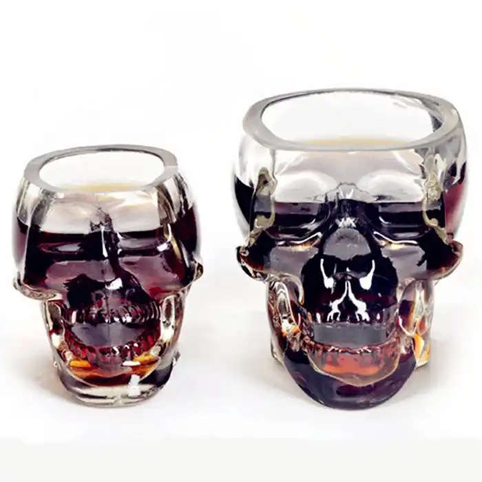 Tasse en Verre de tir de t/ête de cr/âne Transparent pour la Vodka Whisky vin bi/ère Maison Potable Ware nouveaut/é Tasse Tasse de vin Tasse Cadeau Paperllong/®