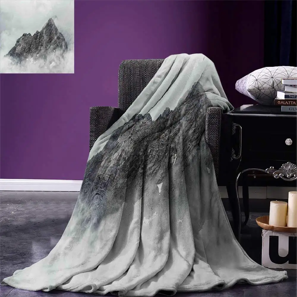 

Mountain Blanket Landscape of Jade Dragon Mountain Atmosphere on Summit Asian Natural Beauty Image Warm Blankets for Beds