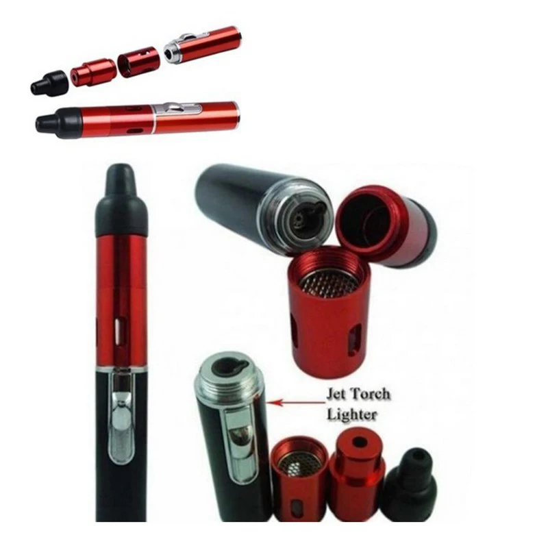 

Gas Torch Smoking Pipe Lighters Incense Burner Jet Torch Lighter Cigarette WindProof Gas Lighter Herbal Tobacco Pipe Click
