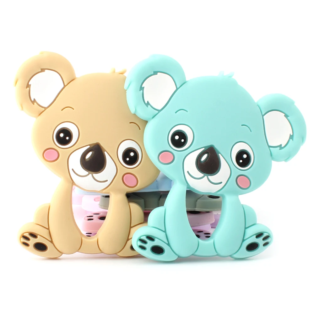 

1pcs 90mm Silicone Koala Baby Teethers rodent beads DIY chew Necklace Pacifier Chain Pendant Food Grade Silicone BPA Free