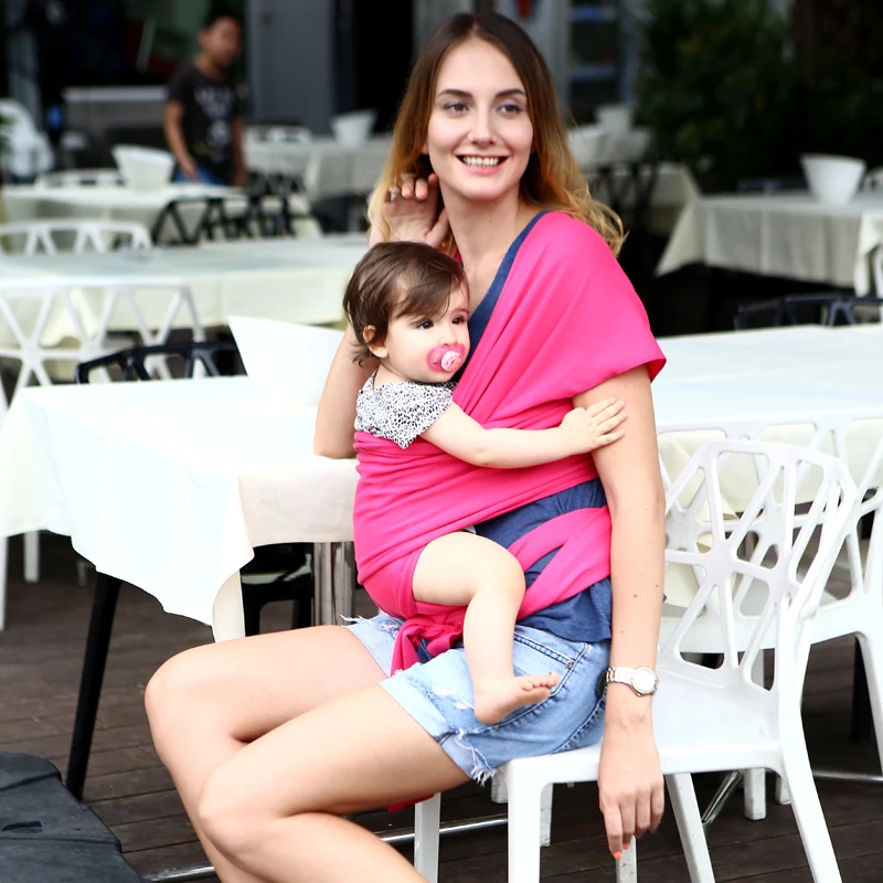 

EGMAO Baby Infant Sling Mochila Stretchy Wrap Carrier Baby Canguru Backpack Solid Color Two Shoulders Soft Cotton Hipseat