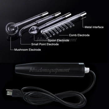 

High Frequency Machine With 4 Violet Orange Ray Electrodes Skin Spot Removal Skin Care Beauty