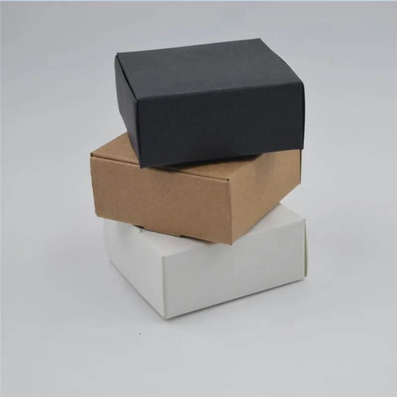 

20pcs/lot new 19 sizes Black cardboard box,brown kraft carton soap packing gift paper box,white jewelry gift packaging paper box