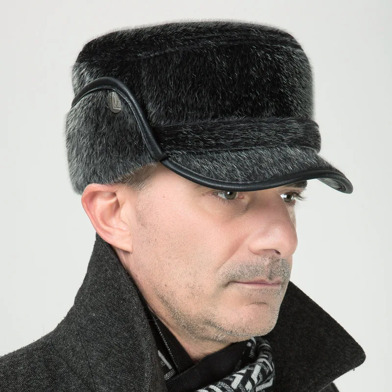 La nuova imitazione visone cap piatto di spessore in vecchio cappello da  uomo vecchio cappello caldo di inverno|old man cap|old man hatcap cap -  AliExpress