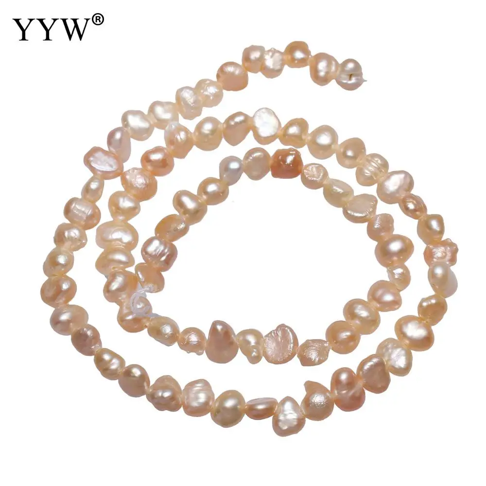 

YYW Top Quality Cultured Potato Freshwater Pearl Beads natural pink 4-5mm Approx 0.8mm Sold Per Approx 14.5 Inch Strand