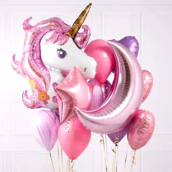 

33inch Unicorn 36inch Moon 18'' Star Foil Balloon Latex Globos Baby Shower Birthday Party Decoration Kids Toy Supplies