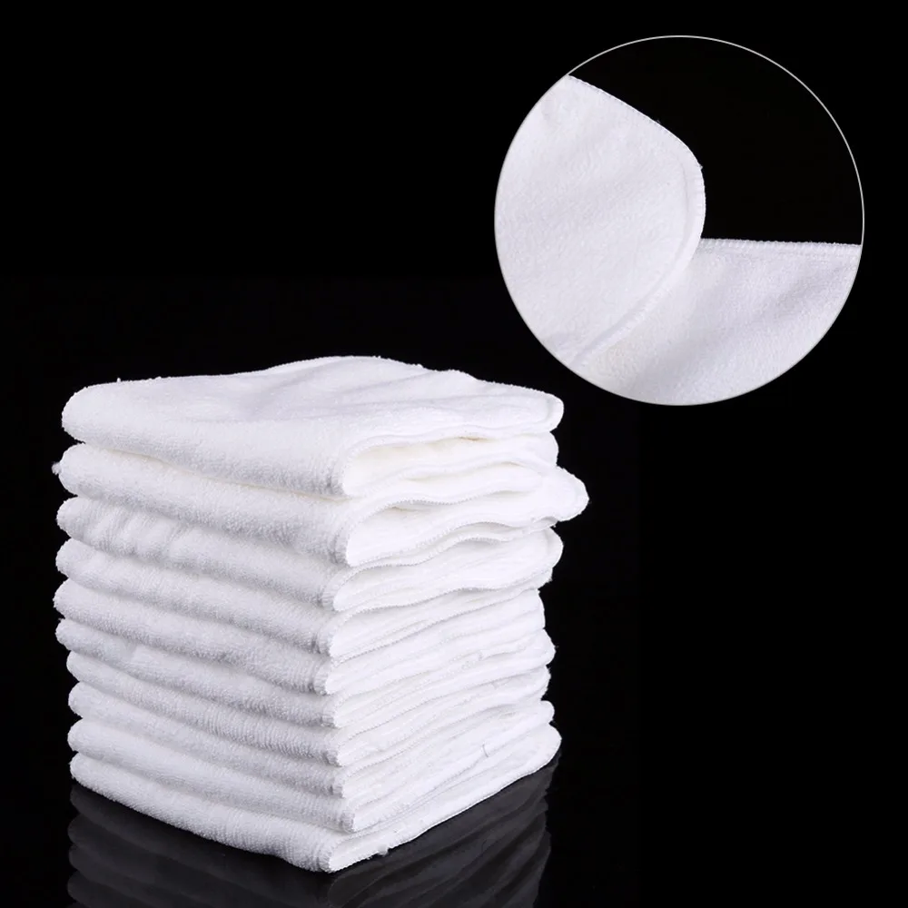 10PCS/set Baby Diapers Liner Pad Washable Reusable Layers Soft Diaper Pad Insert Superfine Fiber