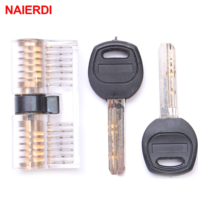 

NED Cutaway Inside View Of Practice Transparent Padlock Lock Training Skill Pick View Padlock For Locksmith With Smart Keys