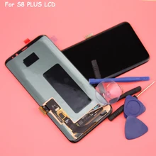 Черный S8 plus ЖК-дисплей для SAMSUNG Galaxy S8plus G955F+ сенсорный экран дигитайзер S8 Plus G955 G955F ЖК