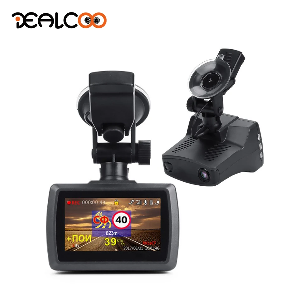 

Dealcoo ADAS Car Dvr Radar Detector 3 In 1 Dvr Gps Radar Detector DashCam 3 In 1 Radar Registrar Car Camera Recorder Dash Camera