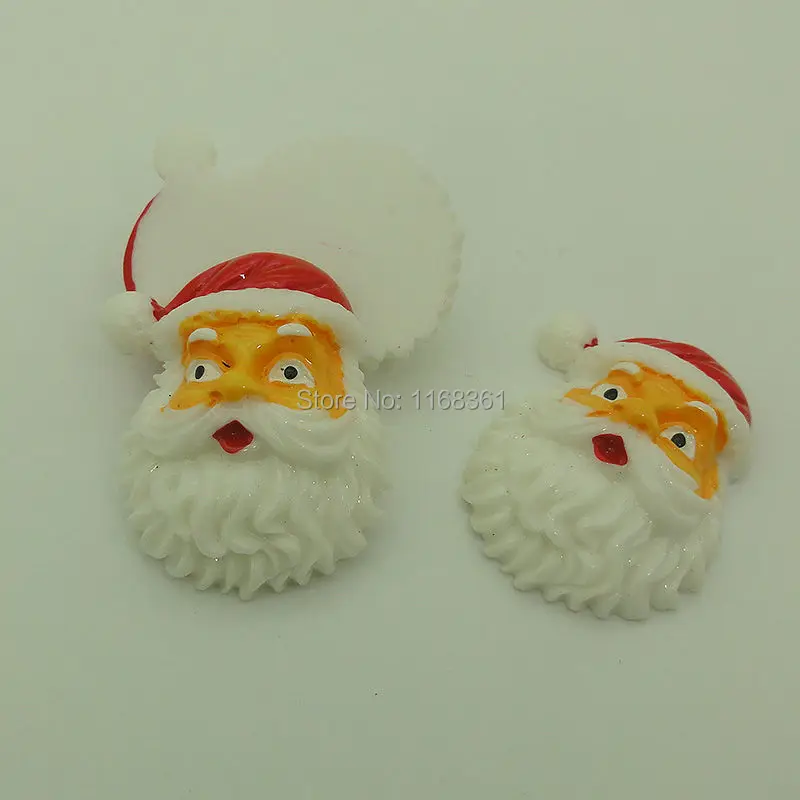 1pcs/lot resin flat back Christmas father with big mustache 33mm Cabochons Hair Bow Center DIY Christmas decration C111-2