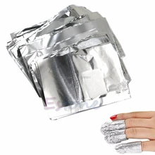100PCS Aluminium Foil Nail Wraps For Nail Art Soak Off Acrylic UV Gel Remover -B118