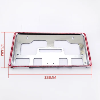 

Car Accessories Bling Crystal Car License Plate Frame Cute Rhinestone Plate Holder