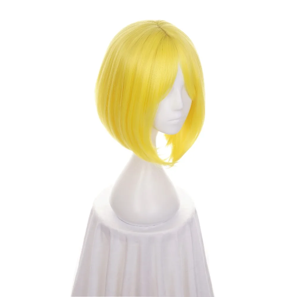 Kopen Ccutoo 35 cm Korte BOB Synthetisch Haar Land van de Lustrous Geel Diamond Cosplay Pruik Warmtebestendigheid Fiber