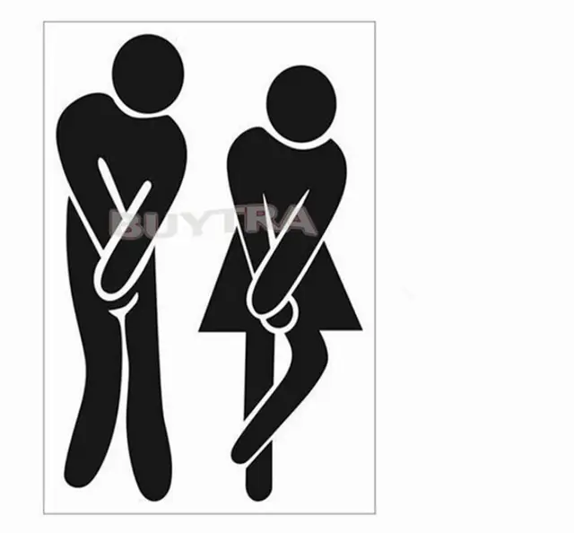Us 0 4 18 Off Bathroom Wall Stricker Funny Toilet Door Stickers Door Sign Home Decoration Ornaments Supply In Wall Stickers From Home Garden On