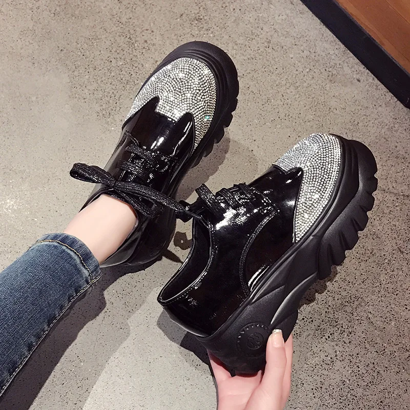 

KarinLuna New Arrival thick platform shoes ladies INS hot leopard sneakers girl fashion crystal women shoes woman