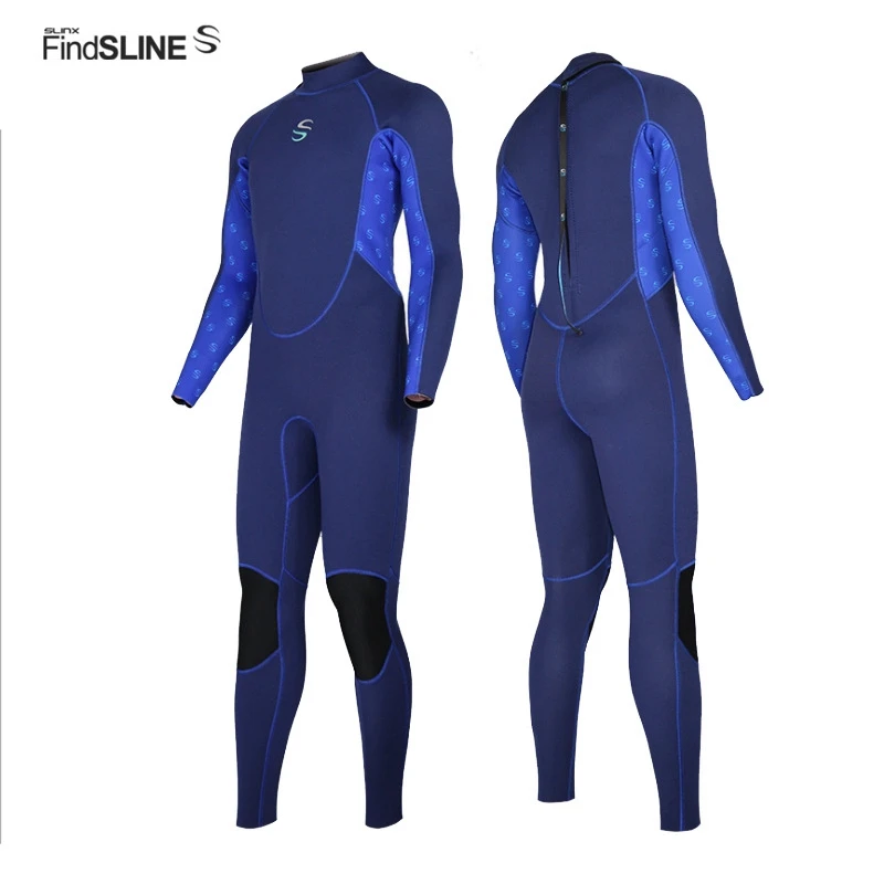 

SLINX Men 2 mm Neoprene Warm Wetsuit Swimming Windsurfing Snorkeling Blue Scuba Super thin soft comfortable Elastic Diving Suit