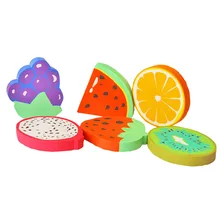 

Small Fruit Orange Watermelon Strawberry Shape Rubber Eraser Creative Kawaii Stationery School Supplies Papelaria Gifts for Kids