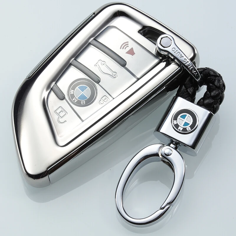 

Metal keychain car logo keychain key ring big head buckle key holder leather key chains for Bmw