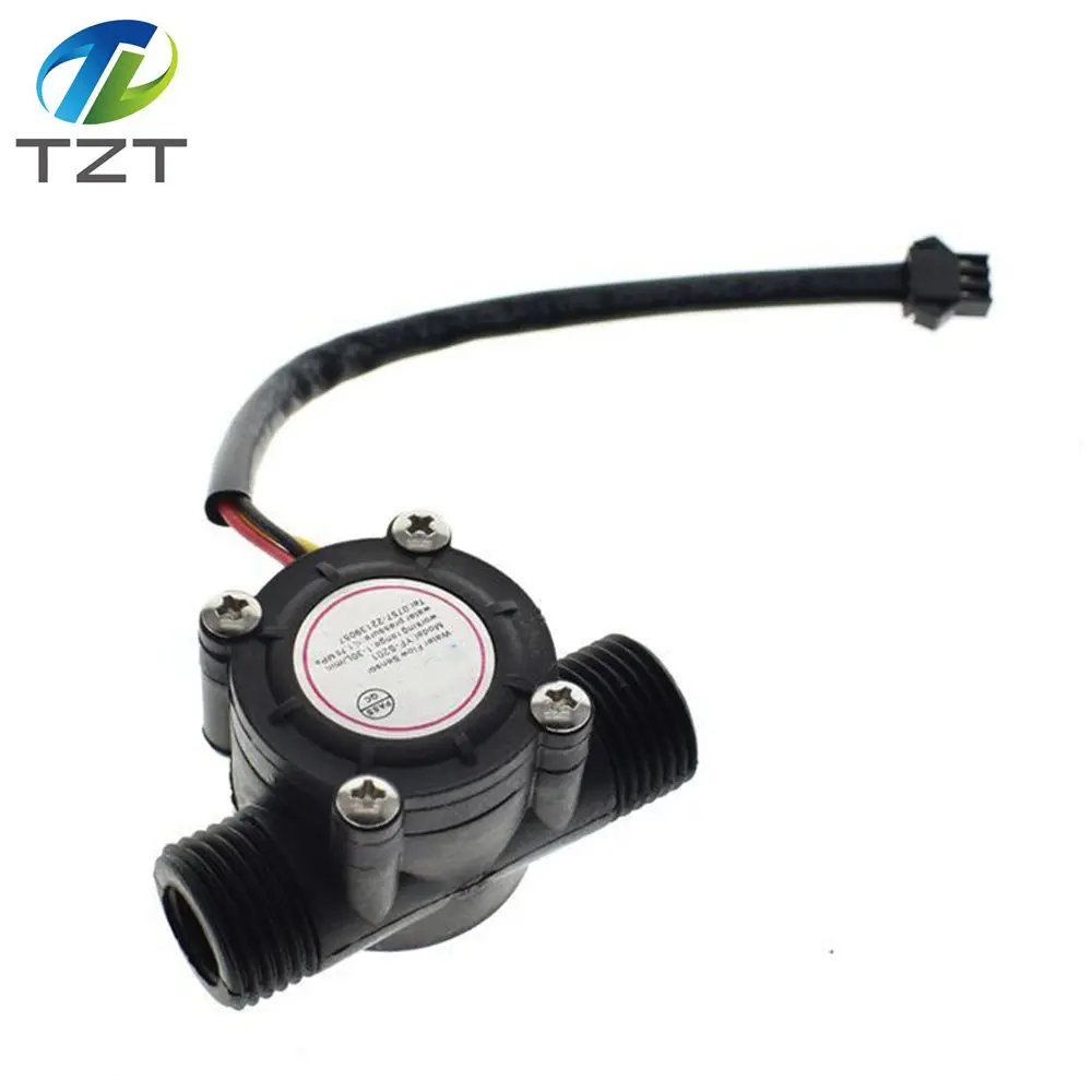 

TZT Water flow sensor flowmeter Hall flow sensor Water control 1-30L/min 2.0MPa