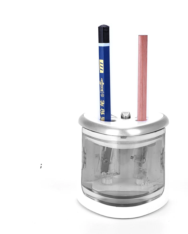 Elétrica do Uso do Apontador de Lápis com Apontador de Dois Artigos de Papelaria Furos para 6-12mm Bateria Lápis Escola Pintura Arte Suprimentos 2 Material escolar e de escritório