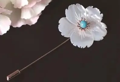 

S925 925 silver brooch flower trendy brooches 80*33mm
