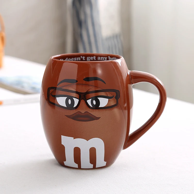 M& m кофейные кружки чашки для чая и кружки с милым мультяшным изображением большой емкости посуда для напитков Рождественский подарок - Цвет: MG6