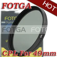 FOTGA Wholesal 49 мм CPL Циркулярный поляризационный C-PL фильтр объектива 49 мм для Canon Nikon Sony Olympus Камера