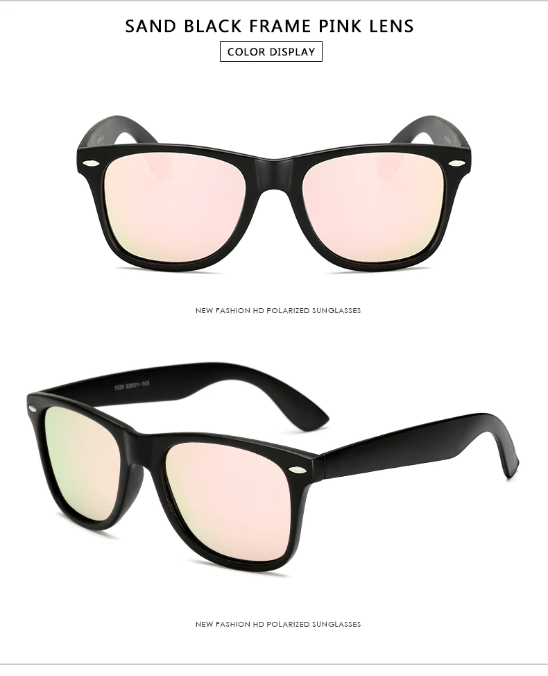 Бренд longkeader, дизайнерские Классические поляризованные солнцезащитные очки, мужские Квадратные Солнцезащитные очки для вождения, мужские очки Gafas UV400 - Цвет линз: sand black pink