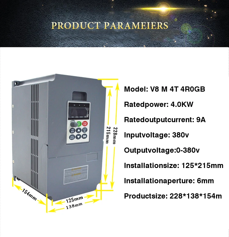 380V 4kw/5kw 9a частоты Драйв инвертор ЧПУ Драйвер ЧПУ шпиндель мотор Скорость управления, Векторный конвертер