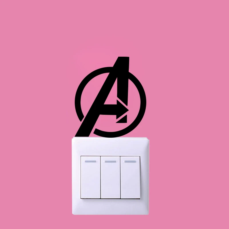 

The Avengers Switch Wall Sticker Home Decor For Bedroom Kids Room Decoration Decal Stickers Murals