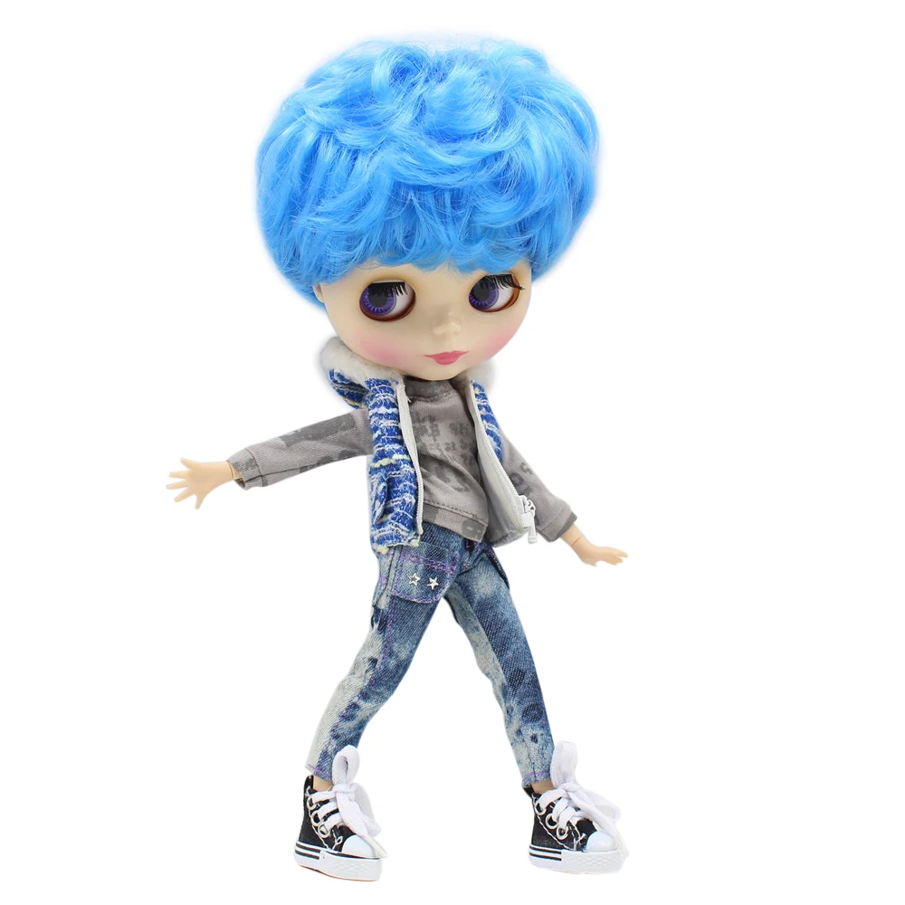 Ледяной DBS Blyth кукольные синие короткие волосы мальчик кукла для мужчин средства