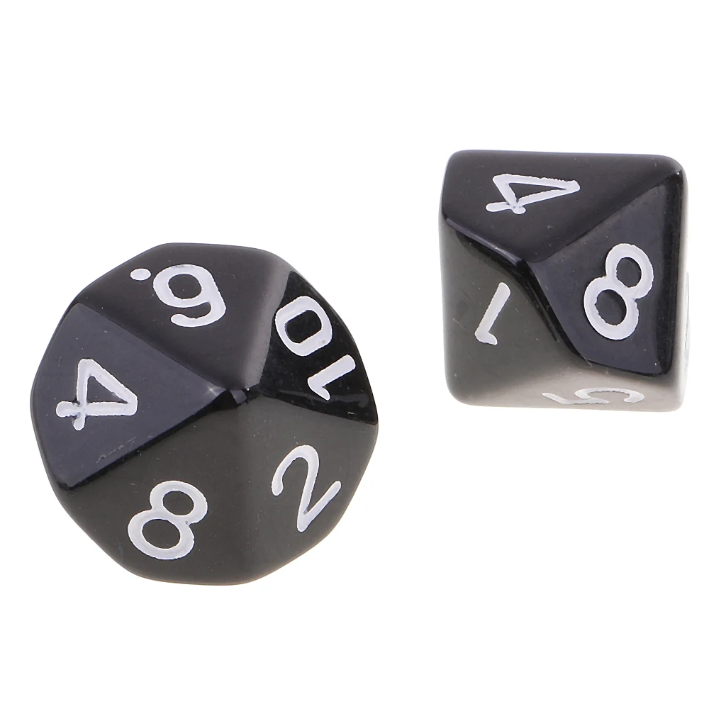 20x Acrylic Dice Set Polyhedral D10 10 Sided 16mm for DND MTG TRPG Board Game Toy Gift