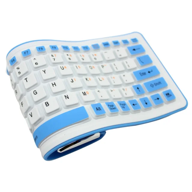 Portable USB Foldable Silicone Keyboard Foldable for PC Laptop Notebook