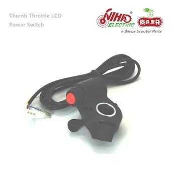 

22 E-BIKE Thumb Throttle with LCD Digital Battery Voltage Display and Power Switch E bike Bicycle Electric Scooter eBike ZTECH
