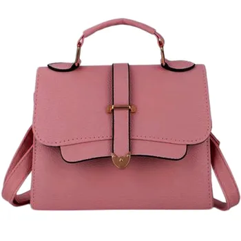 

Leather Bags Women 2019 New Fashion Messenger Bags Solid Color Hasp Small Square Bag Mobile Phone Bag Borsa Donna +