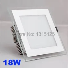 SMD5730 18 Вт квадратный Алюминий с стеклянная Светодиодная панель свет 2 года гарантии recesssed светодиодный светильник
