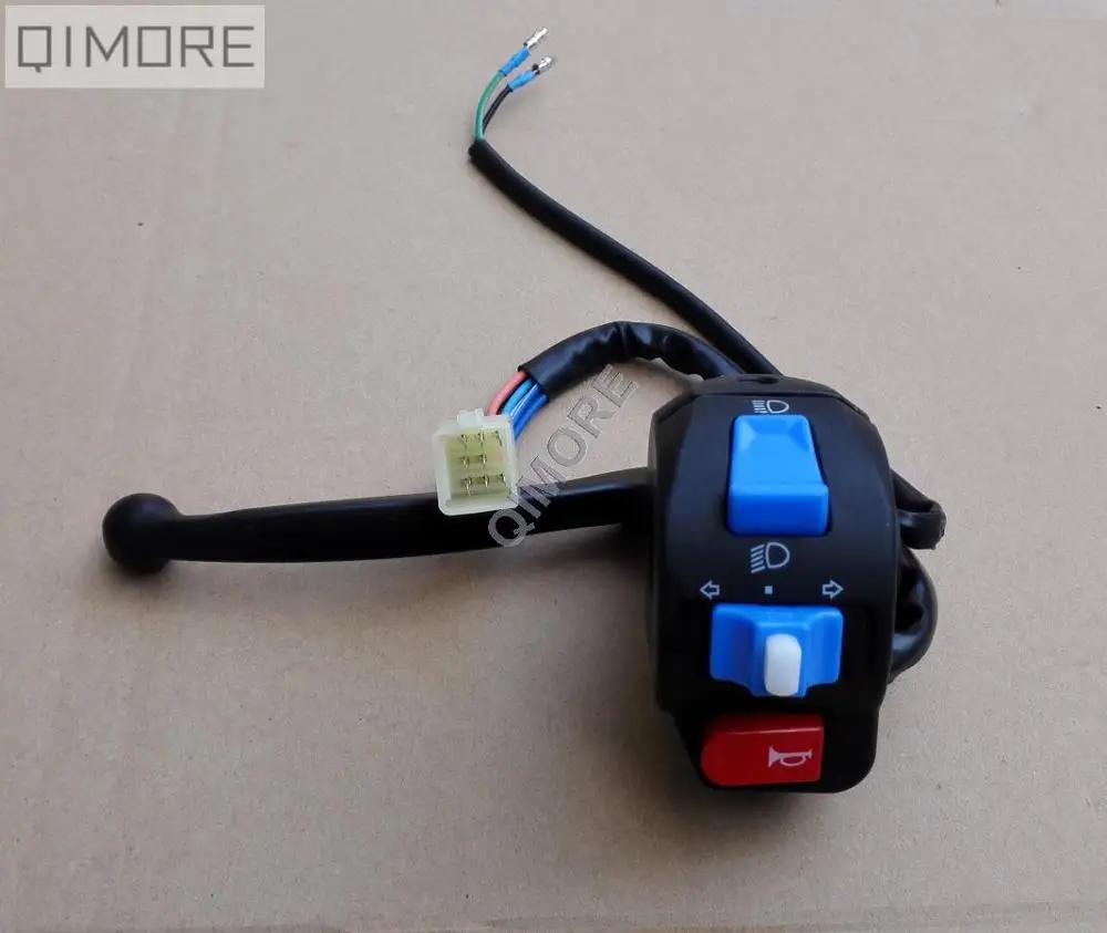 

Scooter Moped Left handlebar control Switch with brake lever 9 pins with 8 wires used, for GY6 B08 Rear Drum brake Scooters