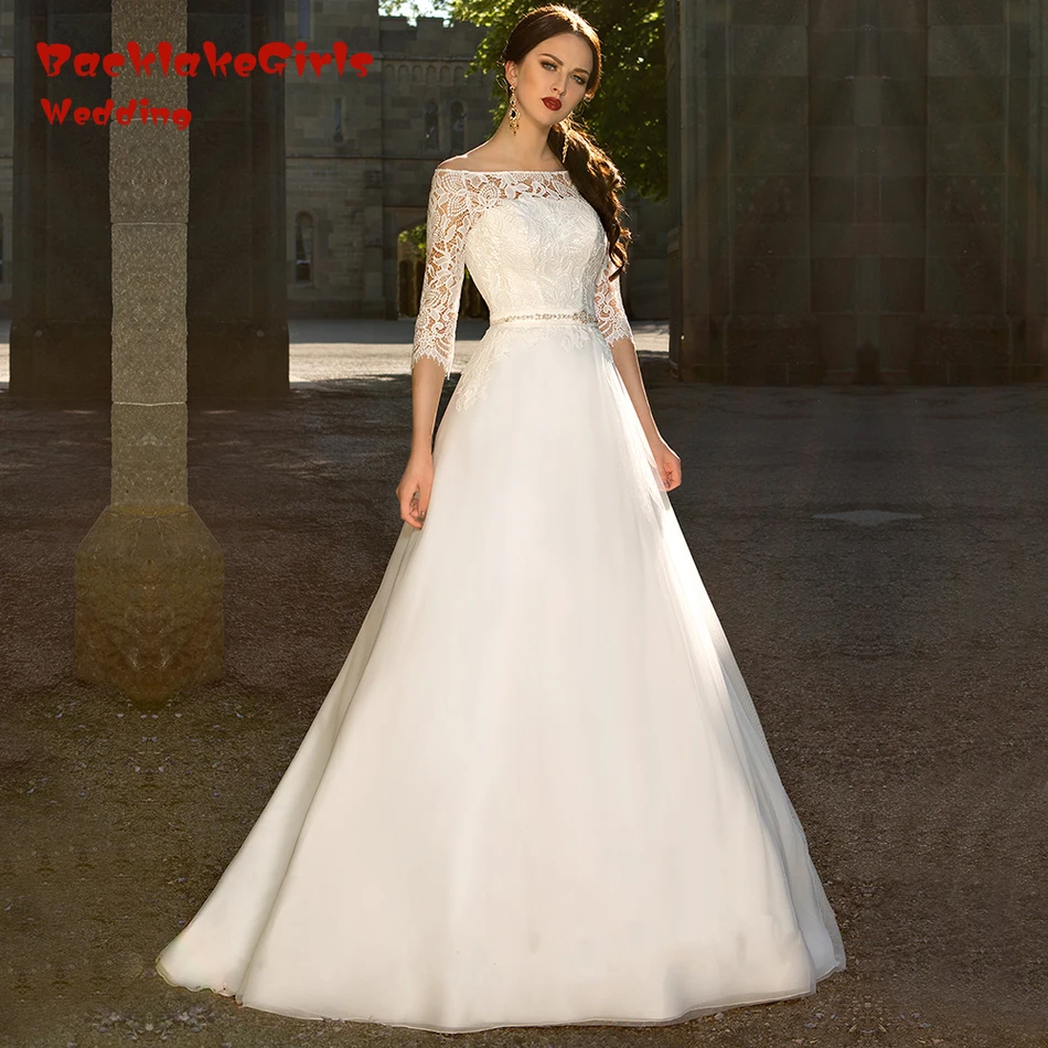 BacklakeGirls Real font b Custom b font font b Made b font A Line Bride font