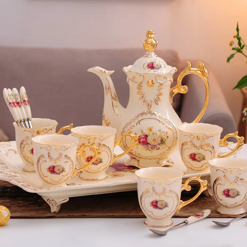 European style coffee set, coffee cup, eight sets of wedding, English