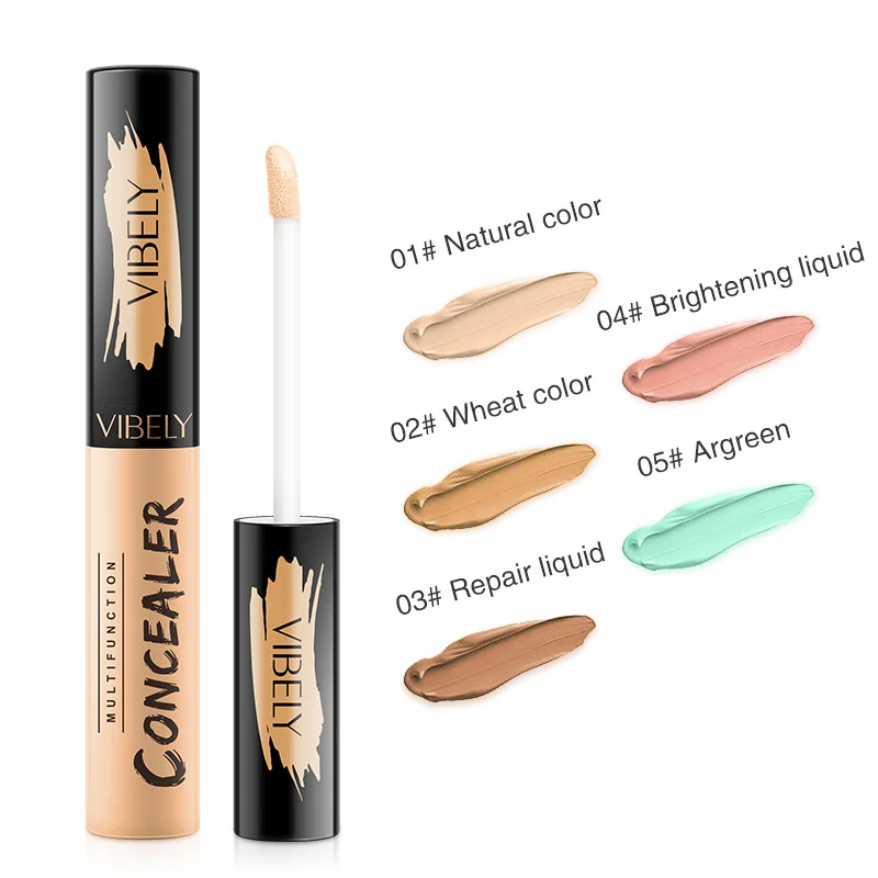 

5 Colors Cover Pores Dark Circles Oil-control Waterproof Liquid Concealer Primer Cream Corrector Oil Control Concealer TSLM1