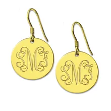 AILIN- персонализированные круглые серьги с серебряной гравировкой монограмма с инициалами серьги 3 буквы серьга с табличкой