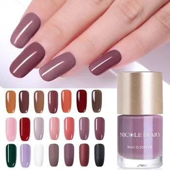 

NICOLE DIARY 6 Bottles Nail Polish Varnish 24 Colors Red Series Mirror Effect Matte Polish Nail Art varnish 9ml