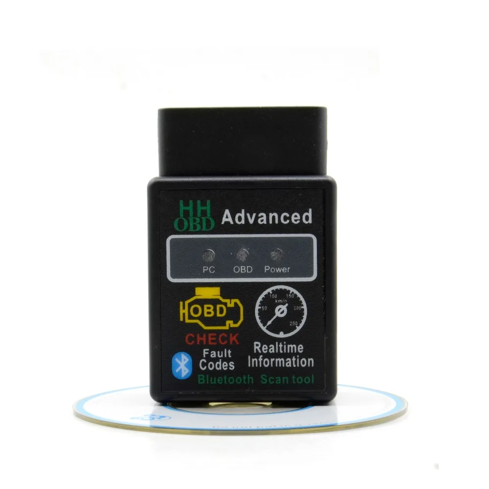 HHOBD Advanced ELM327 Bluetooth OBD2 V2.1 Проверка кода неисправности стирание HH OBD V2.1 сканер кода для диагностики автомобиля