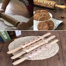 Рождественская Выгравированная роллер олень; Снежинка случайное тиснение скалка для выпечки печенье, фондан, пирог тесто