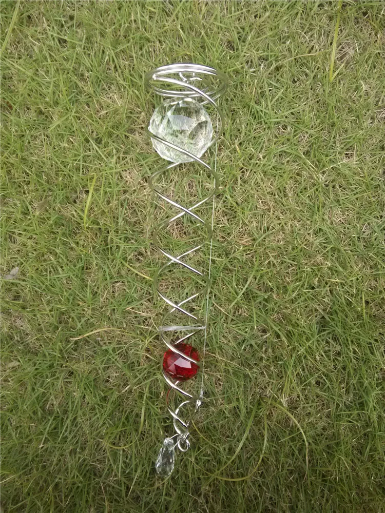 11 inch wind spinner SPARE PART (CRYSTAL DOUBLE BALL SPIRAL made from