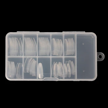 

Half Cover False Nail Tips 100Pcs Long Ballerina Nails With Box DIY Nail Art