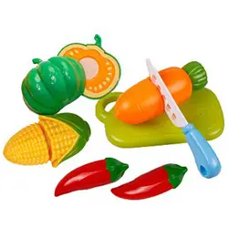6 шт./компл. случайный цвет пластиковые фрукты и овощи кухонные режущие игрушки раннего развития и образования Классические Игрушки для