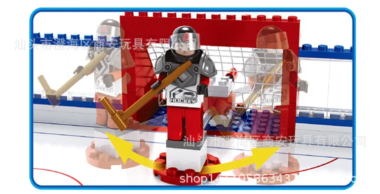 Модель строительных комплектов совместима с логотипом город лед доска для хоккея игры Футбол 3D блоки Развивающие игрушки хобби для детей