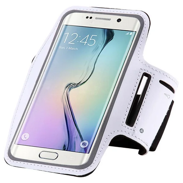 Спортивные для бега браслет контейнер, сумка для телефона на руку для samsung Galaxy Note 9 8 S10 S9 S8 плюс J8 J4 J6 A6 A8 плюс A7 - Цвет: White